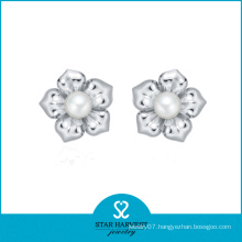 2015 Lucky Pearl Silver Earring Jewellery Sales on Line (E-0105)